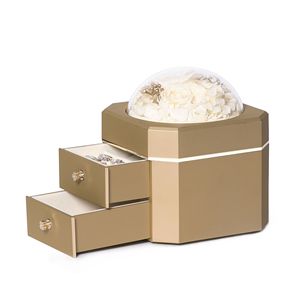 Luxury <b>Jewelry</b> Packaging Box With Velvet Insert <b>Jewelry</b> Gift Box With Flower Rose <b>Jewelry</b> <b>Storage</b> Box - Product Image 4