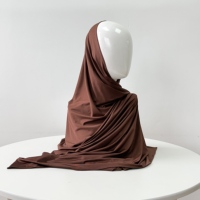 Foulard en jersey liquide personnalisé de qualité supérieure, rafraîchissant, léger, doux, brillant, extensible, opaque, pour Ramadan et l'Aïd, Hijab