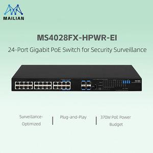 Commutateurs de sécurité intelligents H3C série MS4000-EI, commutateur PoE+ haute puissance 28 ports, 128 Gbit/s, 4 ports optiques SFP+ 10G Base-X - Product Image 2