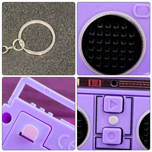 Wholesale Mini Retro Radio <strong>Keychain</strong> <strong>Voice</strong> <strong>Recorder</strong> 15s Audio Recording Pendant for Bag Charm Gift - Product Image 4