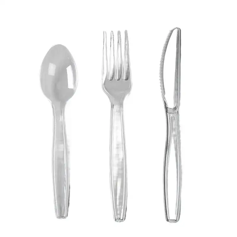 Stoviglie monouso da cucina alla rinfusa popolare cucchiaio coltello forchetta Set Boutique monouso amido di mais posate cucchiaio forchetta coltello