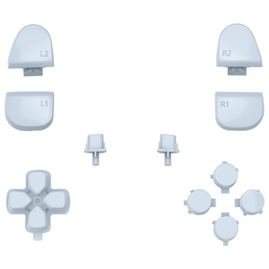 ชุดปุ่มกดแบบเต็มรูปแบบสีเขียวเซลาดอนเงา 11in1 พร้อมปุ่ม D-pad, R1, L1, R2, L2, ปุ่มแชร์, ปุ่มตัวเลือก และปุ่มหน้า สำหรับคอนโทรลเลอร์ PS5 รุ่น BDM-030/040/050/060 - Product Image 2