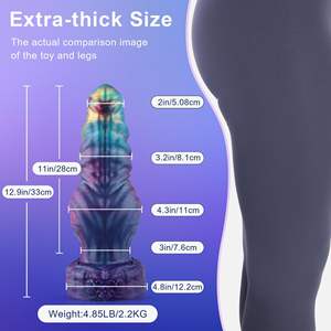 <span class=keywords><strong>Extra</strong></span> Großer Pferde-Dildo Analplug aus Silikon - SM Sexspielzeug für Frauen - Product Image 4