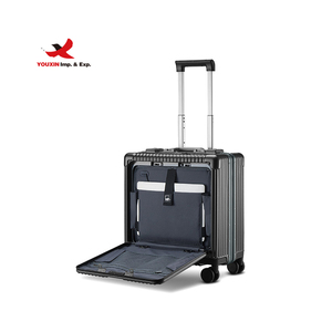 18 Inch Carry-On Luggage PC <b>Suitcase</b> with USB Charging Port Trolley Luggage - Product Image 1