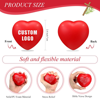 Jouet promotionnel PU mousse balle anti-stress personnalisé PU balle anti-stress presser forme de coeur balle anti-stress jouet avec logo personnalisé