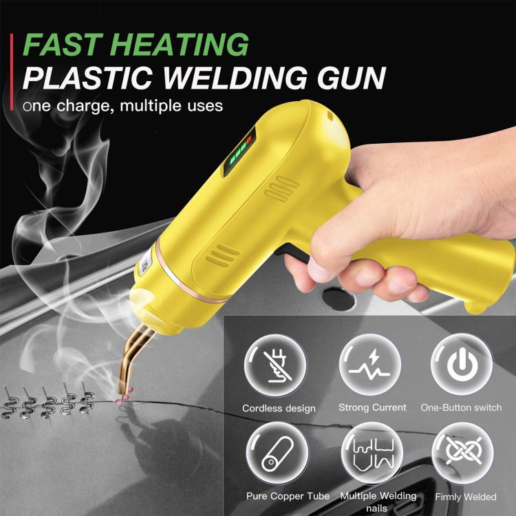 Cordless Plastic Welder – 2600mAh Battery, 3S Rapid Heat To 1380°F, USB-C Rechargeable Hot Stapler Kit With 400 Staples & LED Light