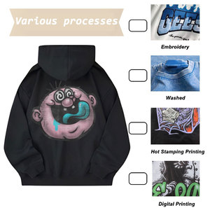 <span class=keywords><strong>Felpa</strong></span> con cappuccio personalizzata in cotone 360G che disegna <span class=keywords><strong>la</strong></span> <span class=keywords><strong>tua</strong></span> <span class=keywords><strong>felpa</strong></span> personalizzata con testo fotografico e canguro con <span class=keywords><strong>stampa</strong></span> Double face - Product Image 2