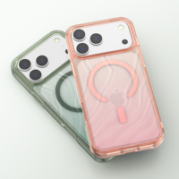 Nouvelle Arrivée Coque de Téléphone Magnétique Robuste à Texture Ondulée Dégradée avec Recharge Sans Fil pour iPhone 17 Air Pro Max 16 Plus 15 14 13