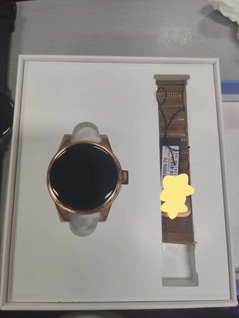 Women's Gold Metal Smart Watch R22 1.39inch Full Touch Screen IP67 Waterproof Health Tracker Heart Rate Sport Modes IPS Display