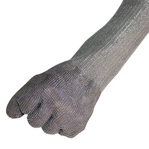 Gants anti-coupure extra longs en acier inoxydable <span class=keywords><strong>de</strong></span> 40cm pour la transformation <span class=keywords><strong>de</strong></span> la viande et les machines - Product Image 2