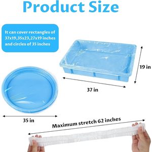 Doublures jetables pour cages, 50 pièces, en plastique épais, pour lapins, oiseaux, cochons d'inde, gestion des déchets des petits animaux - Product Image 2