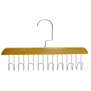 Wood Belt <b>Hanger</b> With Multiple Hooks For Ties Scarves Underwear <b>Space</b> <b>Saving</b> Organizer Rectangle Shape Hook Type - Product Image 2