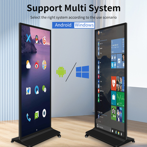 64 69 70 75 pulgadas LCD digital estirada Pantalla Completa soporte de suelo señalización pantalla súper clara Pantalla de quiosco con pantalla dividida inteligente - Product Image 2
