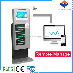 Torre de Carga de Teléfonos Públicos con Cerraduras de Autoservicio Operadas por Computadora y Ranura para Tarjetas de Crédito, Modelo APC-06B - Product Image 2