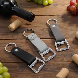 Porte-clés en cuir personnalisé, ouvre-bouteille portable, cadeau de bienvenue pour le meilleur homme, fête de mariage, bar, promotionnel - Product Image 1