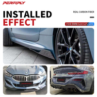 Kit carrosserie style AC en fibre de carbone sèche Perfiply pour BMW Série 8 840i G14 G15 G16 : Lame avant, jupes latérales, diffuseur arrière, calandre et spoiler