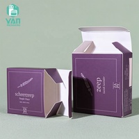 Boîte cadeau pliable rectangulaire violette mignonne et élégante de haute qualité YAN Packaging pour savon pour les mains, crème pour les yeux, impression personnalisée.