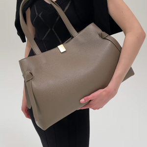 Custom Portable Large Laptop Computer Personal <strong>Stuff</strong> Travel Outdoor Vintage Dark Brown Ladies Bolsos Mujeres Zip Leather Bag - Product Image 4