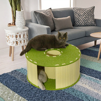 Maison pour animaux de compagnie en feutre écologique portable, lit pour chat pliable en forme de beignet avec tunnel rond à l'effigie de Peekaboo, cachette pour plusieurs chats