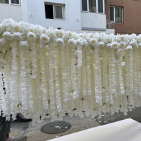 Fleur suspendue au plafond en glycine et roses enroulées de luxe JIN PENG pour la décoration de mariages, de fêtes et d'événements
