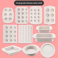 Moules à gâteaux en silicone de qualité alimentaire, durables, résistants à la chaleur, antiadhésifs, non toxiques, outils de cuisson pour pain et gâteaux DIY, démoulage facile