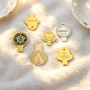 Portable Custom Sturgeon Logo Caviar <b>Tin</b> <b>Opener</b>, Oval Zinc Alloy Manual Tool for Restaurant Use Accessory - Product Image 3