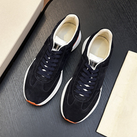 Chaussures de skate décontractées pour hommes, style italien, artisanat original, en cuir véritable, à lacets, baskets plates pour tous les jours, toutes saisons