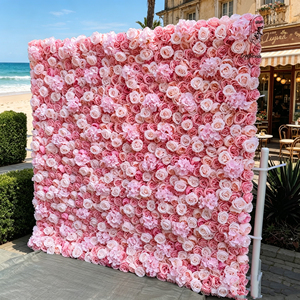 Multi Shade Pink White Spliable Rose <b>Flower</b> <b>Wall</b> Christmas Handmade Romantic Dreamy Great for Nail Salon Boutique Decor - Product Image 1