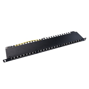 Panel de Conexiones Cat6 Blindado de 24 Puertos 0.5U, Panel Keystone Vacío de Alta Densidad de 19 Pulgadas con Gestión de Cables - Product Image 1