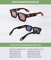 Lunettes de soleil rectangulaires pour femme style designer, monture en acétate écaille de tortue, détail nœud doré, protection UV400, mode extérieure