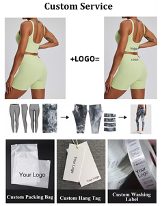 Оптовые женские спортивные леггинсы с высокой талией, облегающие, с эффектом подтяжки бедер, для йоги и фитнеса, быстросохнущие, с индивидуальным логотипом - Product Image 5
