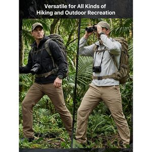 FOXA Mens Hiking Pants Lightweight <b>Stretch</b> Nylon Waterproof Quick Dry Outdoor Pants Summer Casual Fit - Product Image 6