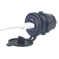 Chargeur USB universel pour voiture et camion, prise de charge rapide QC3.0 avec sortie 5V/3A 18W pour véhicules 12-24V