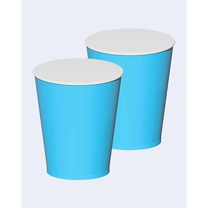 Set di 8 bicchieri monouso arancioni da 270cc, bicchieri in plastica arancioni per bevande - Product Image 2