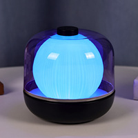 Lampe de table de luxe à boule lumineuse, abat-jour transparent, LED, alimentée par courant continu, écologique, RGB, variateur tactile, décoration d'intérieur