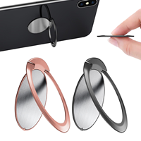Support de téléphone portable adhésif ultra-fin 2 pièces de 1,8 mm en métal avec rotation à 360° pour smartphone et tablette