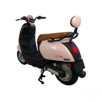 Motocicleta Eléctrica de 1500W con Freno de Disco Hidráulico, Scooter Rosa Moderno para el Desplazamiento Diario