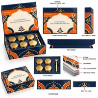 Boîte cadeau magnétique personnalisée pour épices, en carton gris 2mm, avec impression CMYK, pelliculage brillant et dorure à chaud, pour emballage en gros