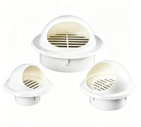 Capot de ventilation en PVC pour tuyau extérieur, cache-pluie, capot d'évacuation pour tuyau de ventilation de cuisine