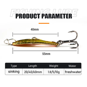 Leurre cuillère <span class=keywords><strong>DUO</strong></span> 1.8g 5g 10g en métal cuivre artificiel avec hameçons, paillettes sonores, pour la pêche à la carpe et au bar, appâts durs - Product Image 2