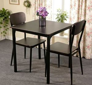 Meilleures ventes : Ensemble 3 pièces avec 2 chaises pour appartement de petite taille, cuisine, salle à manger, table de cuisine gain de place - Product Image 1