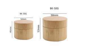 Écologique Gravure <span class=keywords><strong>Laser</strong></span> 15ml 30ml 50ml 100ml 200ml 250ml Crème Cosmétique Pot De Bambou - Product Image 6