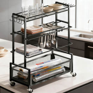 Ruichang personalizable gimnasio en casa equipo de fitness estante de almacenamiento cuatro capas Metal + construcción de madera Instalación de tipo de pie - Product Image 4