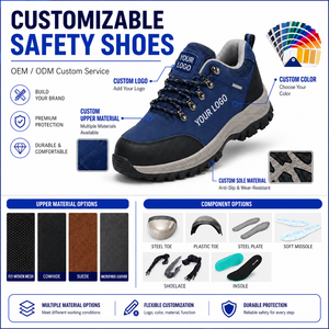 Nuove Scarpe da Lavoro e Arrampicata alla Moda Colore Kaki con Punta <span class=keywords><strong>in</strong></span> Acciaio, <span class=keywords><strong>in</strong></span> Pelle Bovina a Grana Piena, Suola <span class=keywords><strong>in</strong></span> <span class=keywords><strong>Poliuretano</strong></span>, <span class=keywords><strong>Stivali</strong></span> di Sicurezza Supportanti - Product Image 4