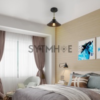 Lampes suspendues en fer AC85-265V, luminaires suspendus noirs, cuisine, chambre à coucher, salle à manger, restaurant, immobilier, Sytmhoe