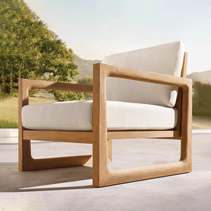 Juego de Sofás de Teca para Exteriores, Impermeables, Estilo Nórdico, para Patio, Jardín, <span class=keywords><strong>Terraza</strong></span> y Muebles de Exterior - Product Image 2