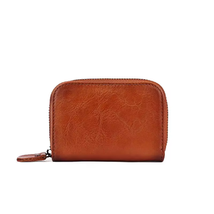 Dompet koin Minimum Forever muda pria dompet kartu kulit kosong kecil dompet bisnis Label pribadi pengatur uang dompet kulit sapi - Product Image 3
