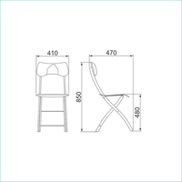 Chaise de salle à manger pliable moderne en acier inoxydable avec cuir surélevé pour cave à vin étude salon caractéristiques lumière