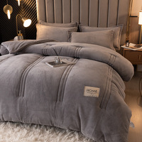 Couette d'Hiver Réversible en Velours de Lait Épaisse Taille King Queen, Vente Chaude Ins Populaire, Couette Chaude et Confortable