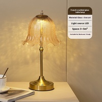 Lampe de table de luxe vintage dorée à abat-jour en cristal, à piles, à intensité variable, rechargeable, tactile, sans fil, pour restaurant